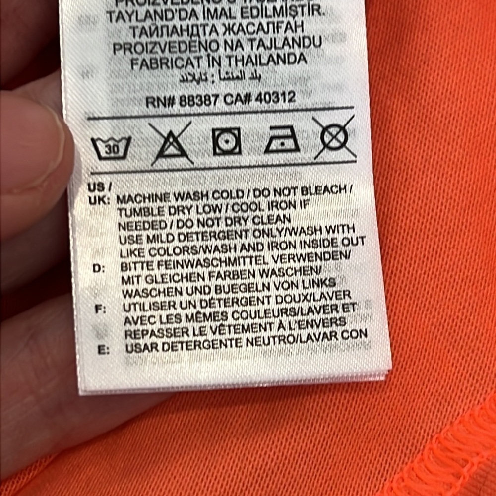 Adidas boyfriend tank size XL NWT coral/orange color crew neck 100% cotton - Picture 8 of 9